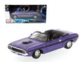 1970 Dodge Challenger R/T Convertible Purple 1/24 Diecast Model Car by Maisto