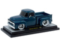 1956 Ford F-100 Pickup Truck Blue Metallic Limited Edition to 6650 pieces Worldwide 1/24 Diecast Model Car by M2 Machines