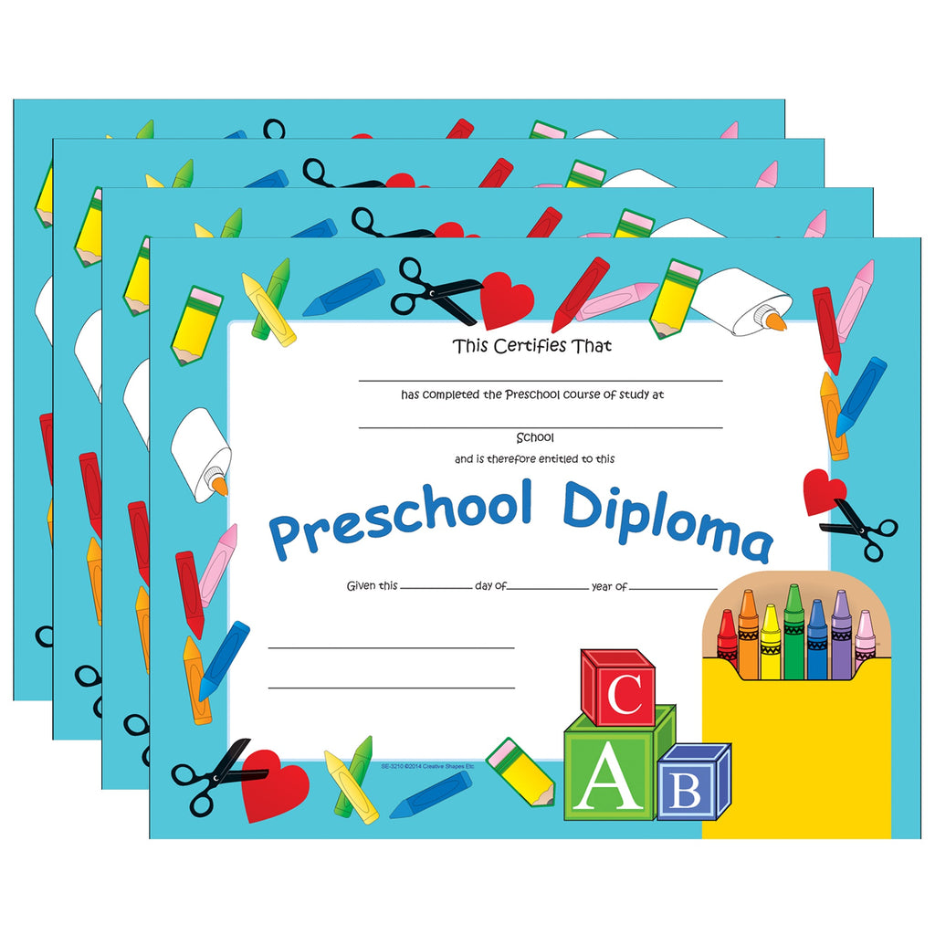 SHAPES ETC. Recognition Certificate - Preschool Diploma