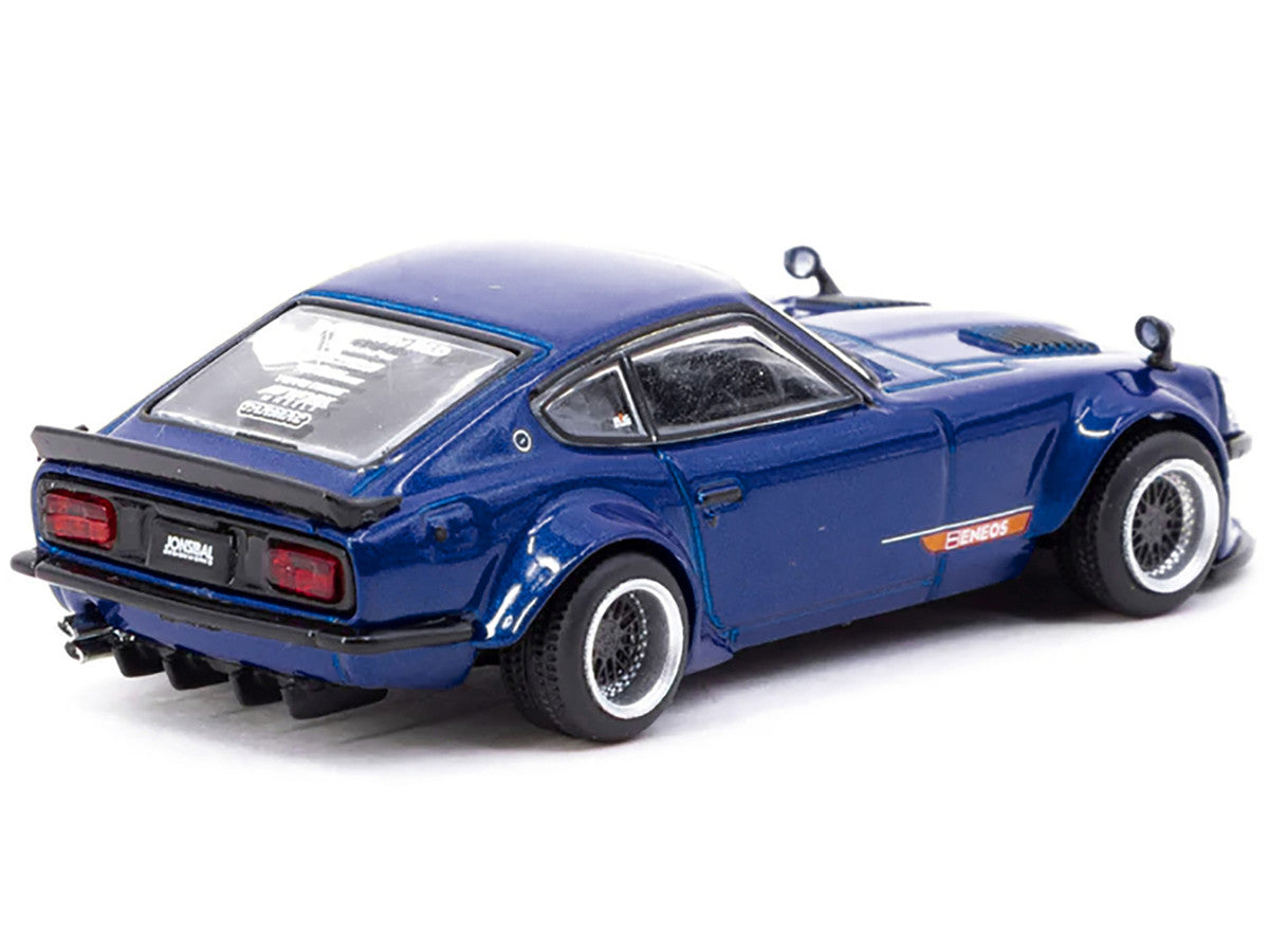 Nissan Fairlady Z S30 Widebody RHD (Right Hand Drive) "Designed by Jon Sibal" Blue Metallic "Global64" Series 1/64 Diecast Model Car by Tarmac Works
