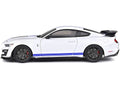 2020 Ford Mustang Shelby GT500 White with Blue Stripes "Special Edition" 1/18 Diecast Model Car by Maisto
